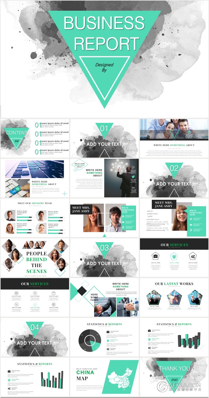 5套唯美花纹+中国风+商务风格PPT模板合集 - 顶尖PPT