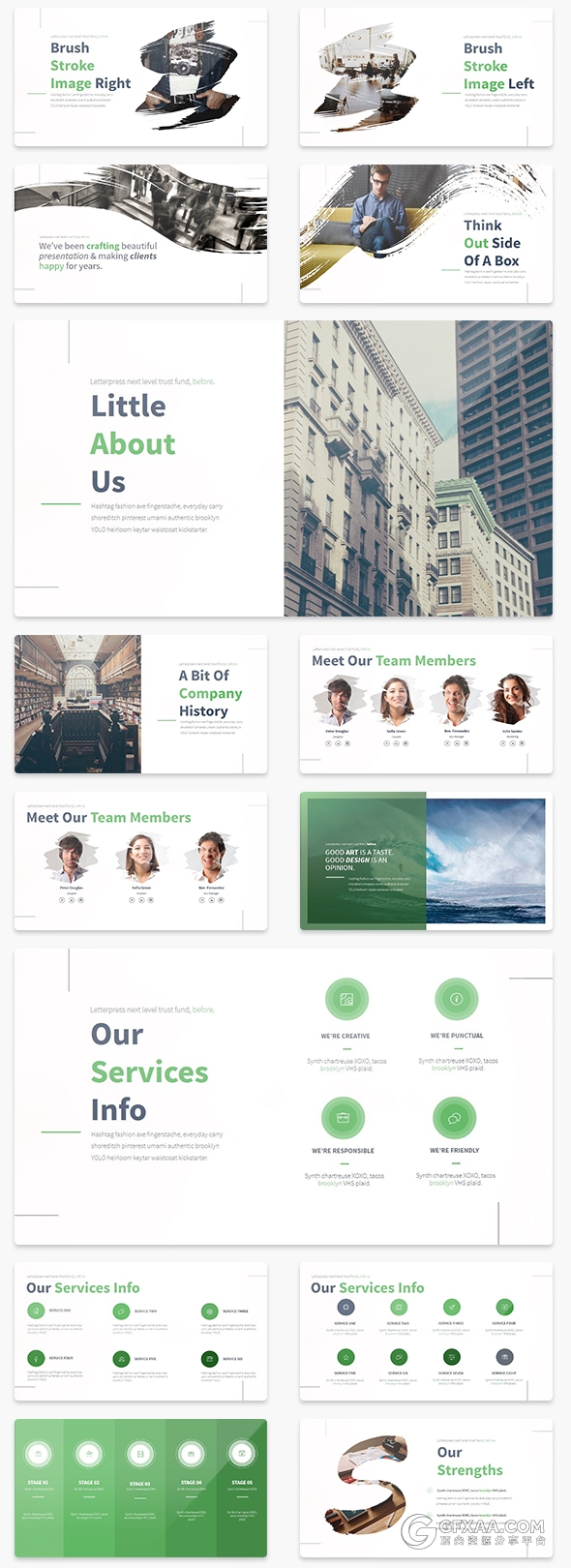 精美图形设计配色多用途PPT模板 - 顶尖PPT