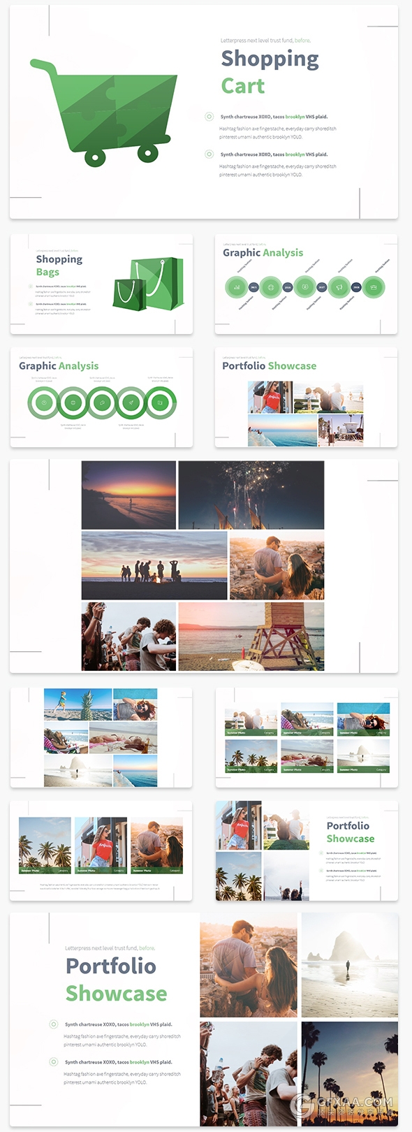 精美图形设计配色多用途PPT模板 - 顶尖PPT