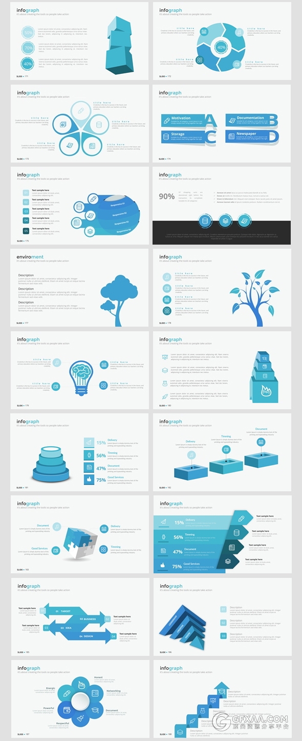 100多页多图形商务通用PPT模板 - 顶尖PPT