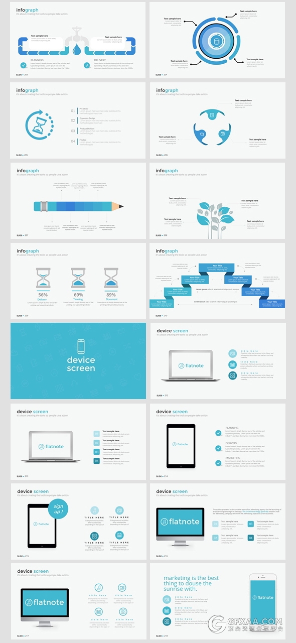 100多页多图形商务通用PPT模板 - 顶尖PPT