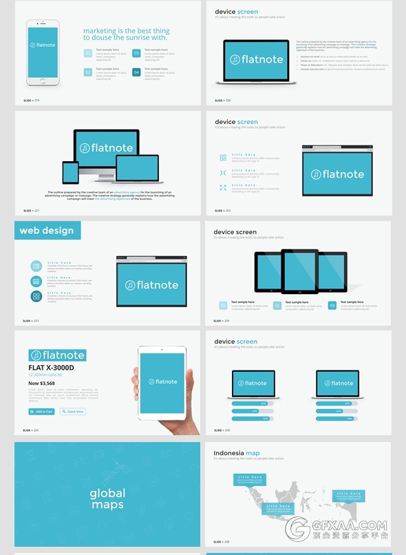 100多页多图形商务通用PPT模板 - 顶尖PPT