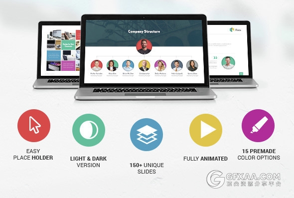 150页公司架构团队介绍通用PPT模板 - 顶尖PPT