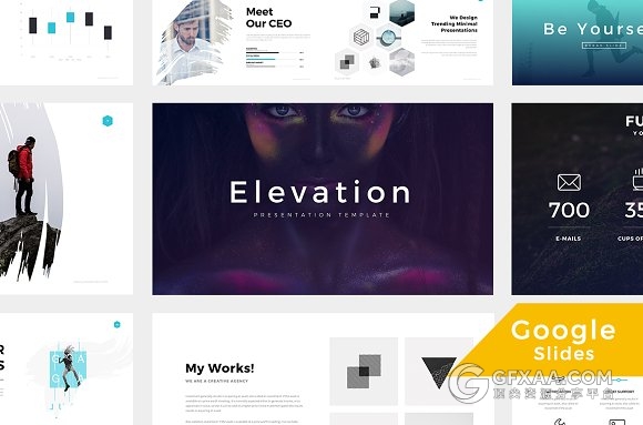 112页图片展示艺术风格PPT模板 - 顶尖PPT