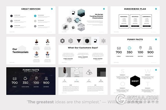 112页图片展示艺术风格PPT模板 - 顶尖PPT