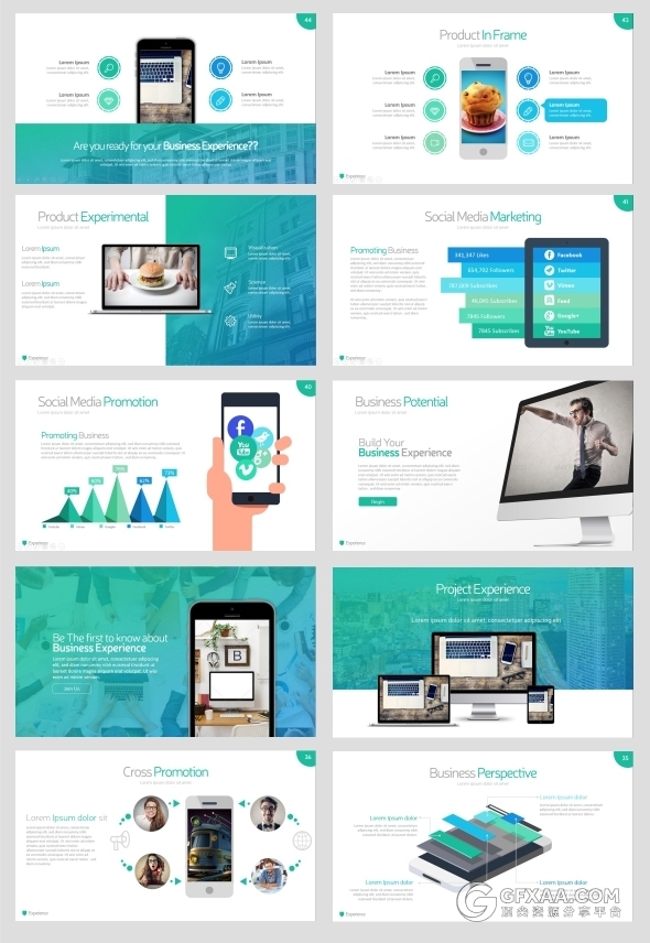 85页10款不同颜色数据图表年计划总结PPT模板 - 顶尖PPT