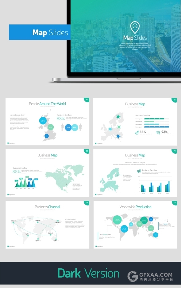 85页10款不同颜色数据图表年计划总结PPT模板 - 顶尖PPT