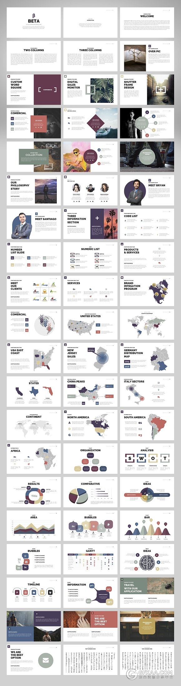 5套简约大气欧美范PPT模板 - 顶尖PPT