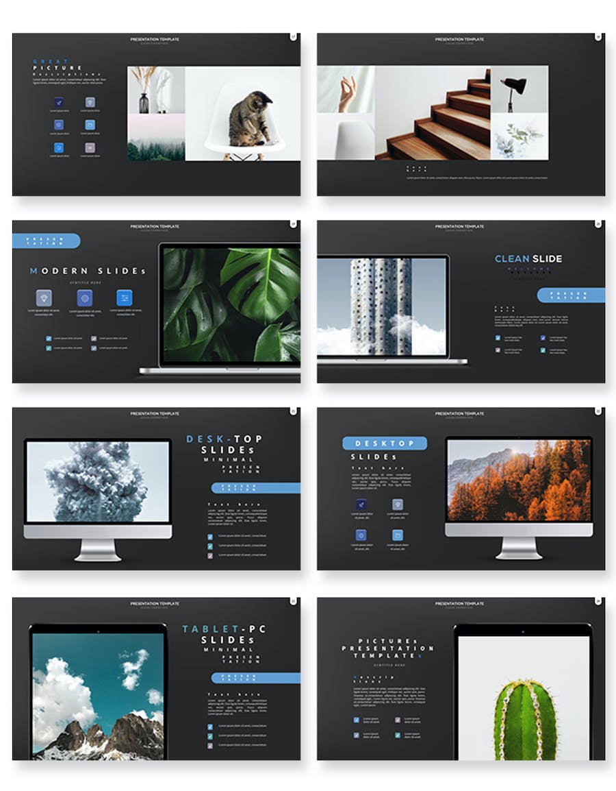 产品模型设计展示样机Keynote模板 - 顶尖PPT