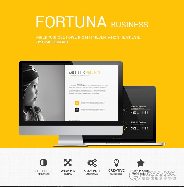 数据图表多功能PPT模板（3款不同颜色） - 顶尖PPT