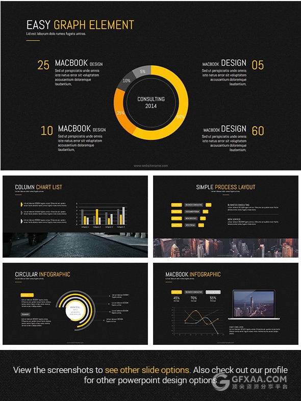 数据图表多功能PPT模板（3款不同颜色） - 顶尖PPT