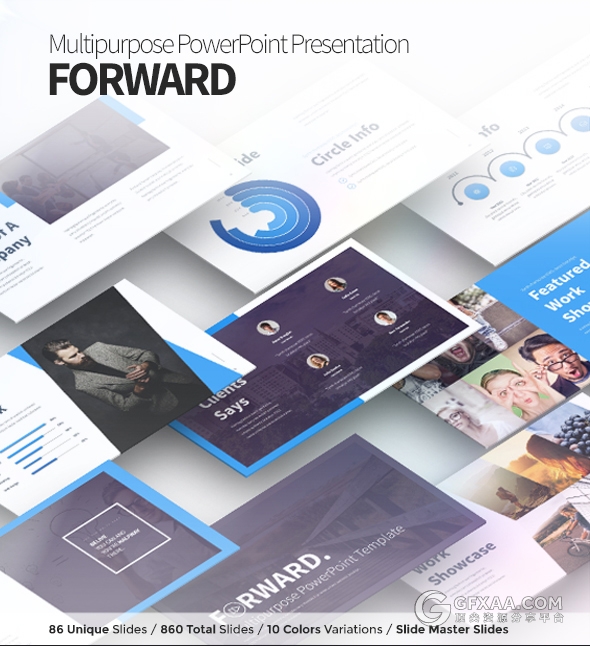 10款欧美范图片展示数据图表PPT模板 - 顶尖PPT