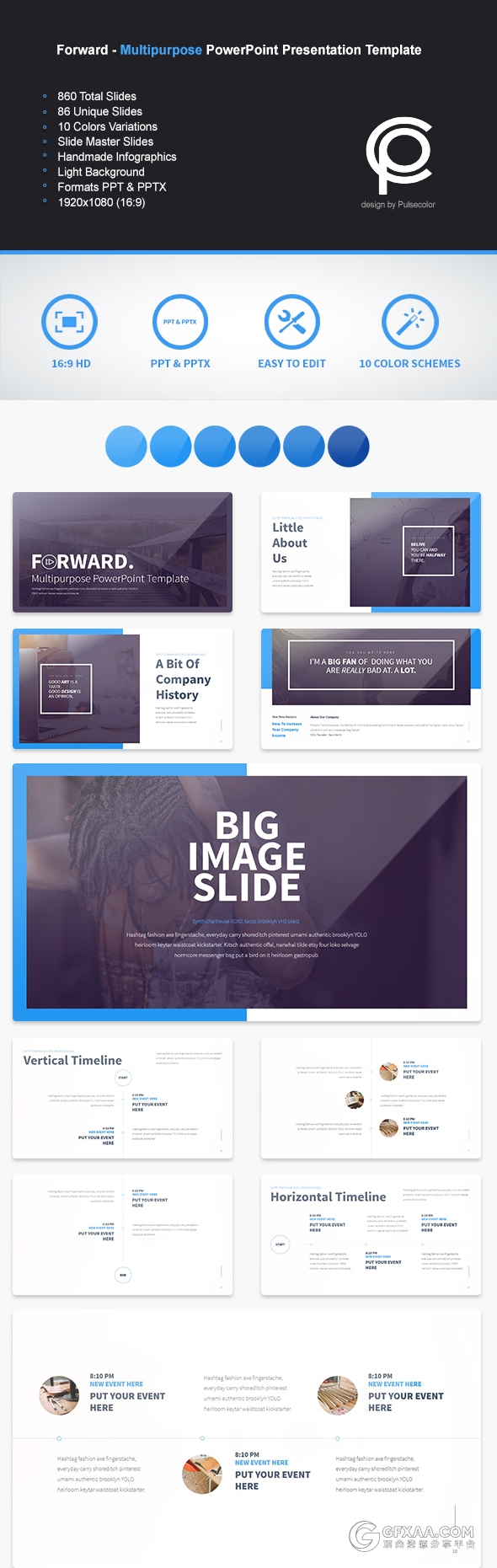 10款欧美范图片展示数据图表PPT模板 - 顶尖PPT