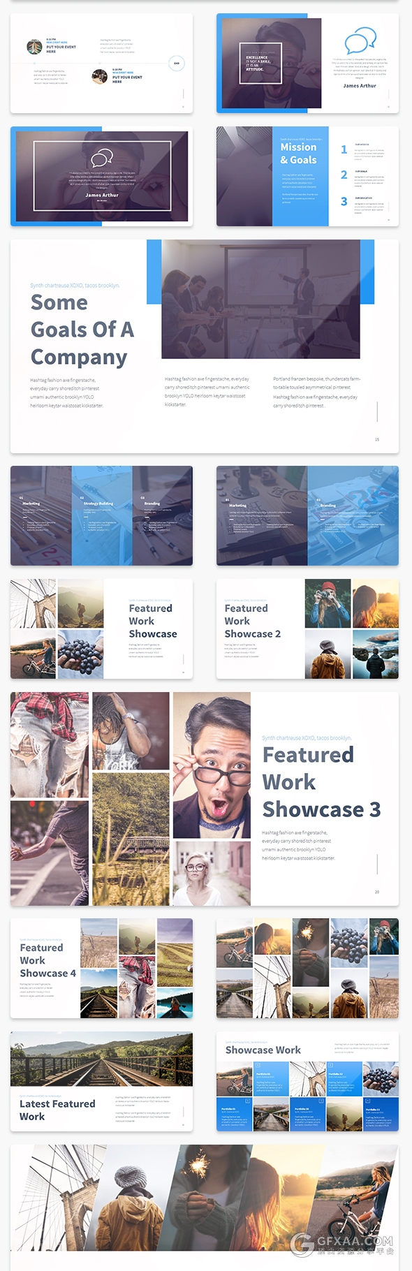 10款欧美范图片展示数据图表PPT模板 - 顶尖PPT