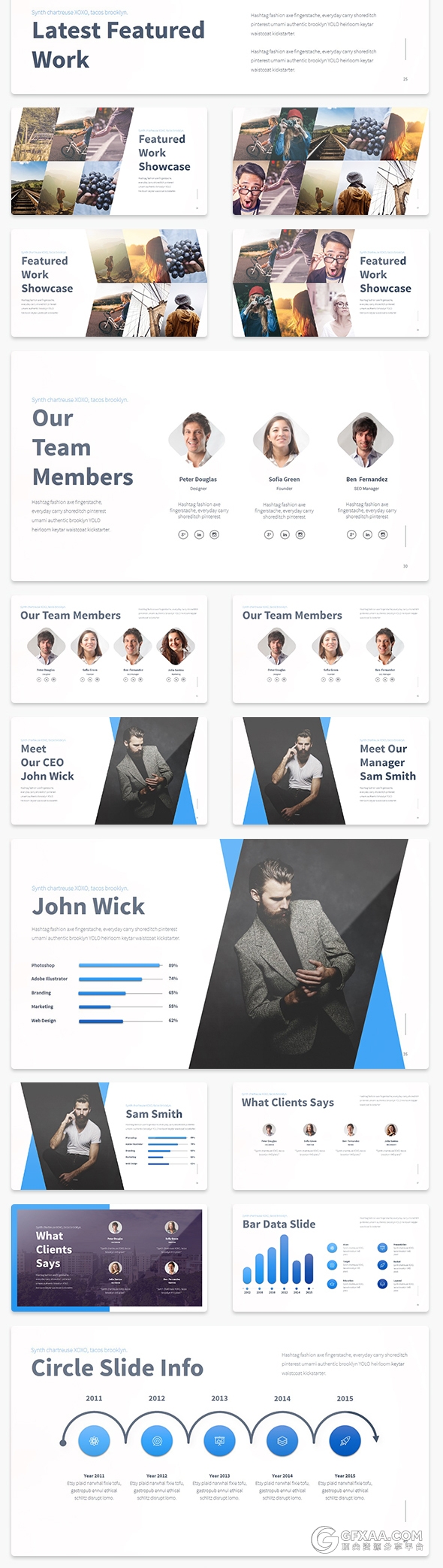 10款欧美范图片展示数据图表PPT模板 - 顶尖PPT