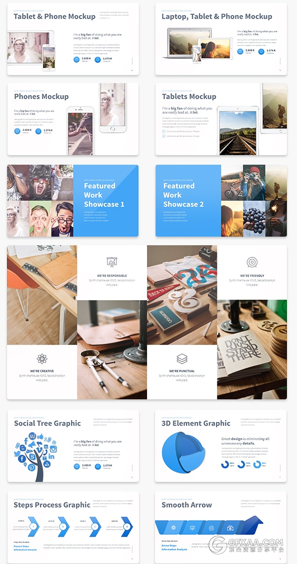 10款欧美范图片展示数据图表PPT模板 - 顶尖PPT