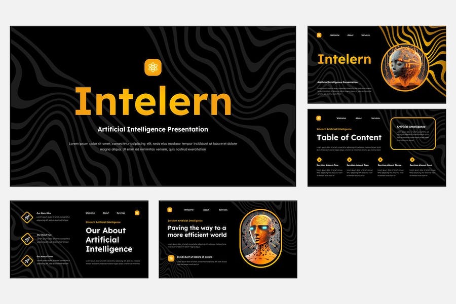 人工智能技术发展应用趋势分析Keynote模板 - 顶尖PPT