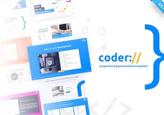 编码器编程主题演讲keynote模板 - 顶尖PPT