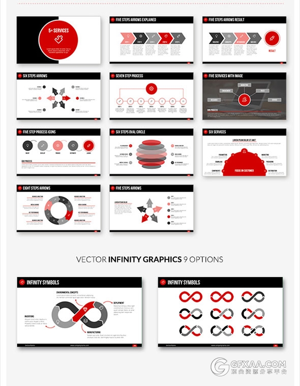 220页红色高端商务报告统计PPT模板 - 顶尖PPT