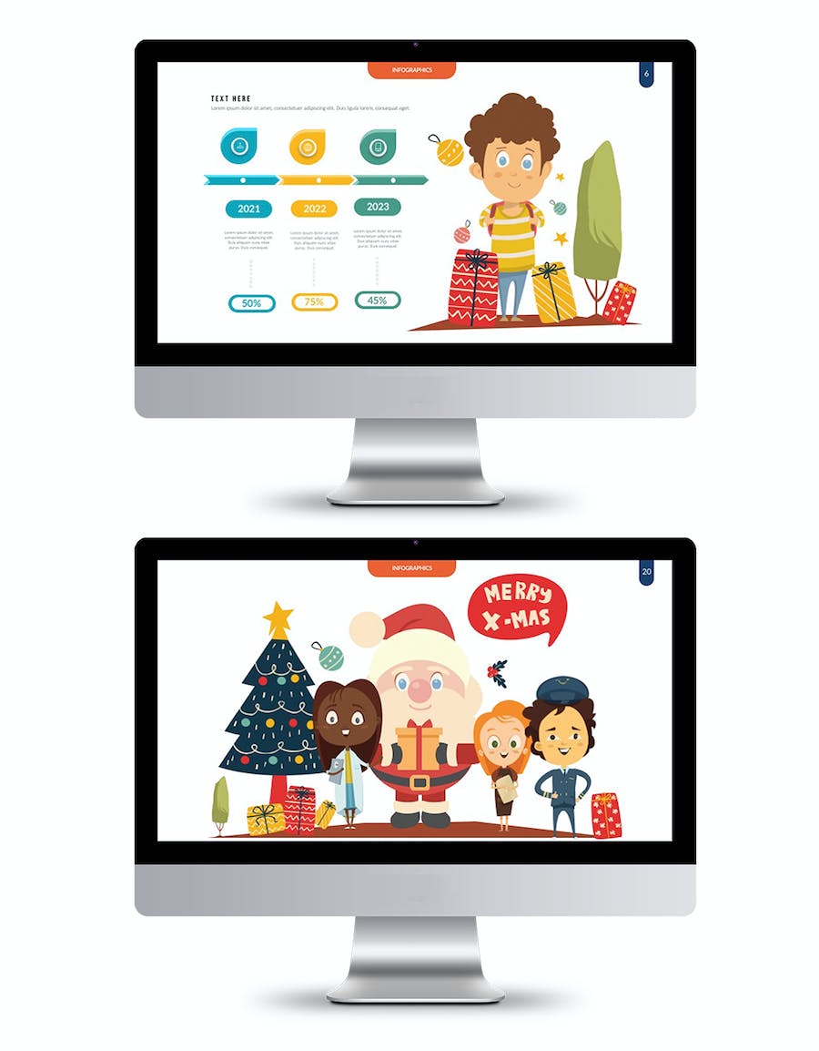 圣诞节快乐主题演讲策划Keynote模板 - 顶尖PPT