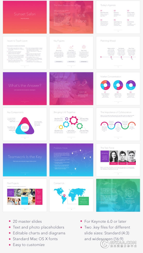 精美仿UI风格设计keynote模板 - 顶尖PPT