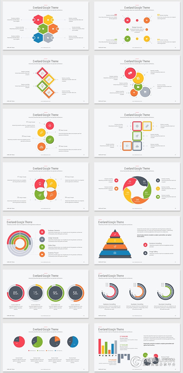 高端谷歌公司幻灯片演示PPT模板 - 顶尖PPT
