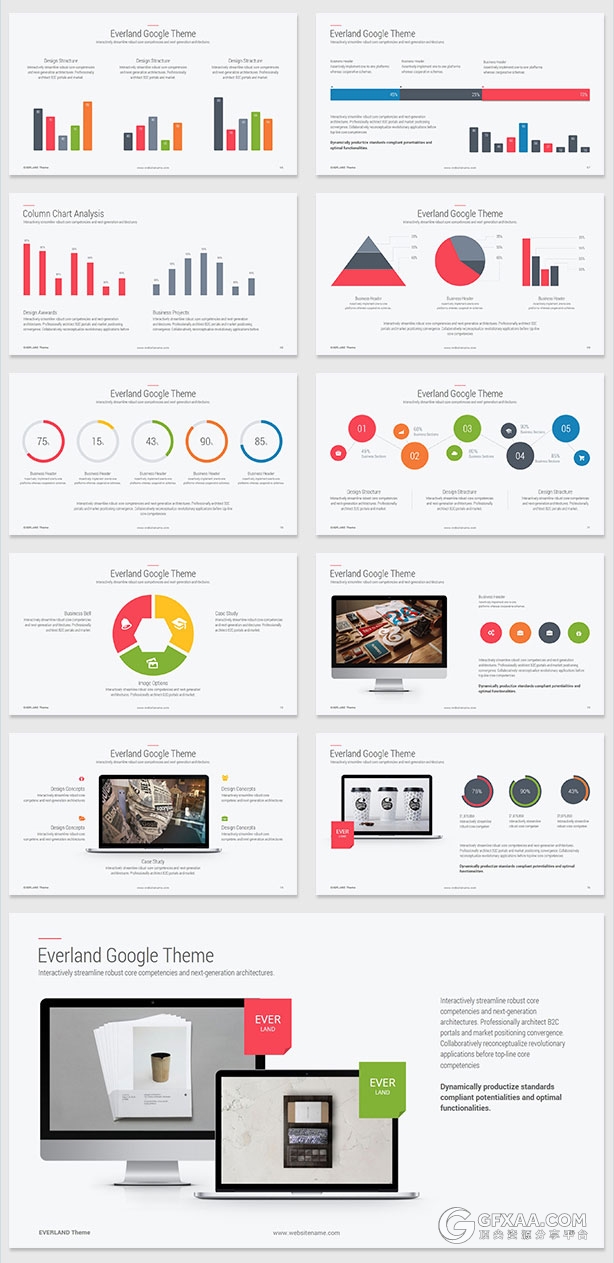 高端谷歌公司幻灯片演示PPT模板 - 顶尖PPT