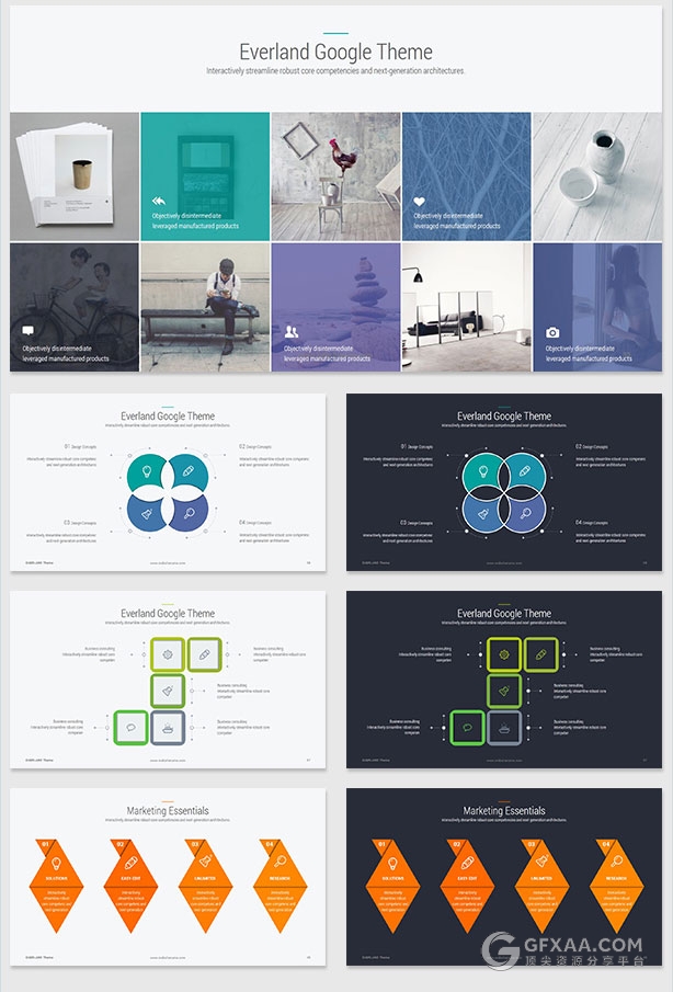 高端谷歌公司幻灯片演示PPT模板 - 顶尖PPT
