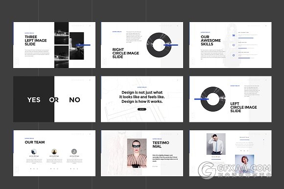 110页扁平化极简风格PPT模板包含图片 - 顶尖PPT