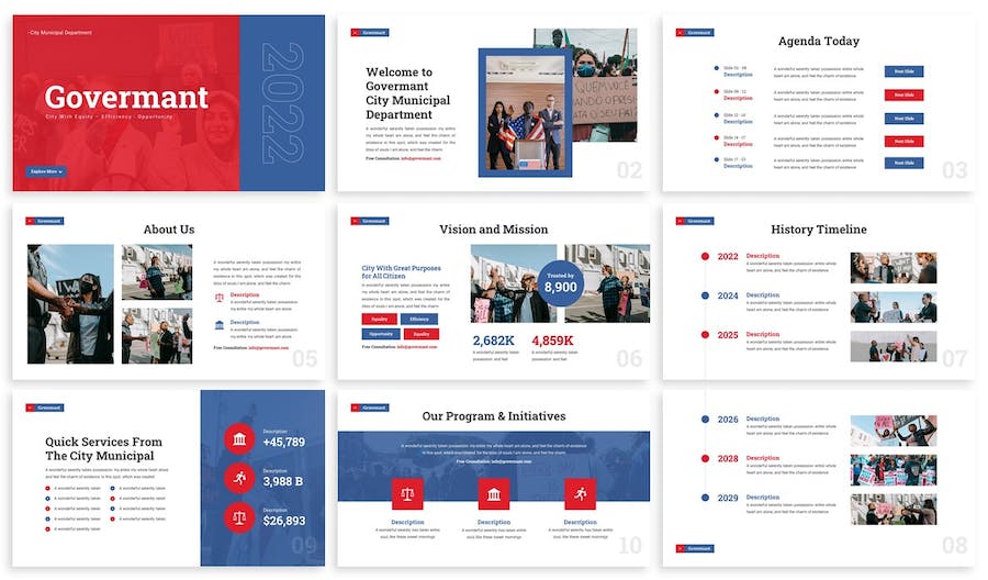 欧美政府政治议员竞选keynote模板 - 顶尖PPT