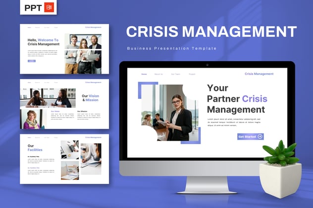 商业公司危机管理PPT模板 - 顶尖PPT