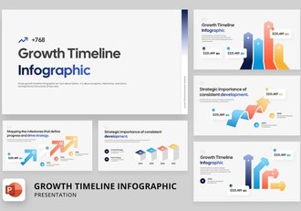 PPT数据增长可视化信息图形模板 - 顶尖PPT