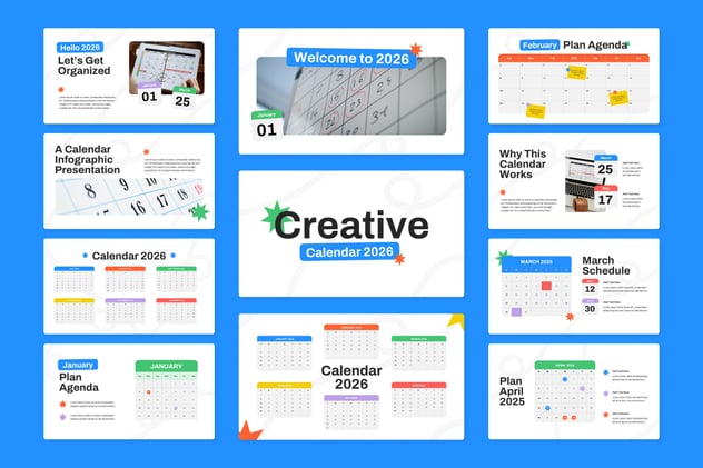 2026年创意日历项目PPT模板 - 顶尖PPT