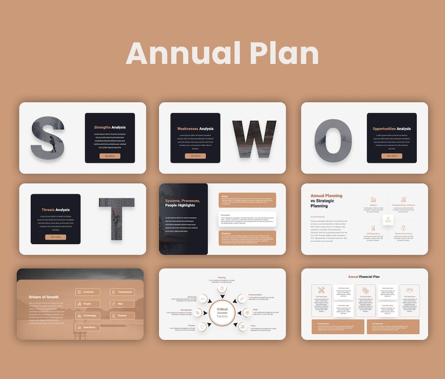 年度计划动画PowerPoint模板 - 顶尖PPT