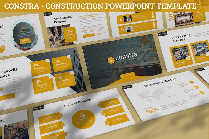 建筑工程工业PPT模板 - 顶尖PPT