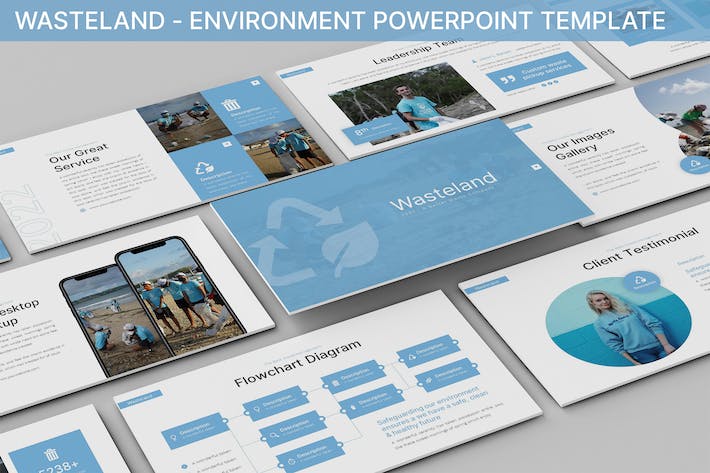 荒原环境绿化PPT模板 - 顶尖PPT