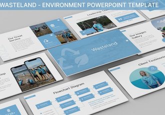 荒原环境绿化PPT模板 - 顶尖PPT