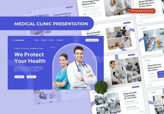 医疗诊所门诊健康诊疗服务PPT模板 - 顶尖PPT