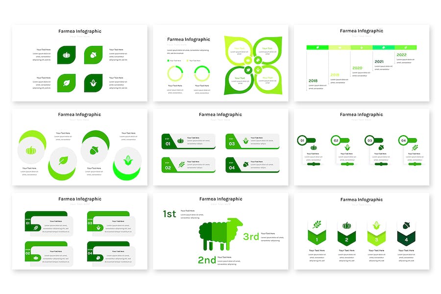 畜牧业家禽养殖数据图形图表国外PPT模板 - 顶尖PPT