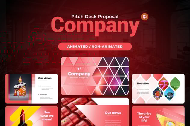 公司介绍商务图形设计通用PPT动画模板 - 顶尖PPT