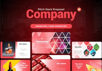 公司介绍商务图形设计通用PPT动画模板 - 顶尖PPT