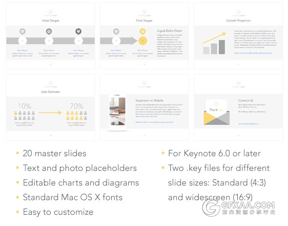 极简风格灰色底团队介绍通用keynote模板 - 顶尖PPT