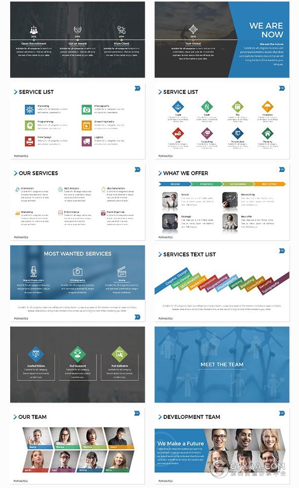 200页高端商务图形图标+产品展示+地图多用途PPT模板 - 顶尖PPT