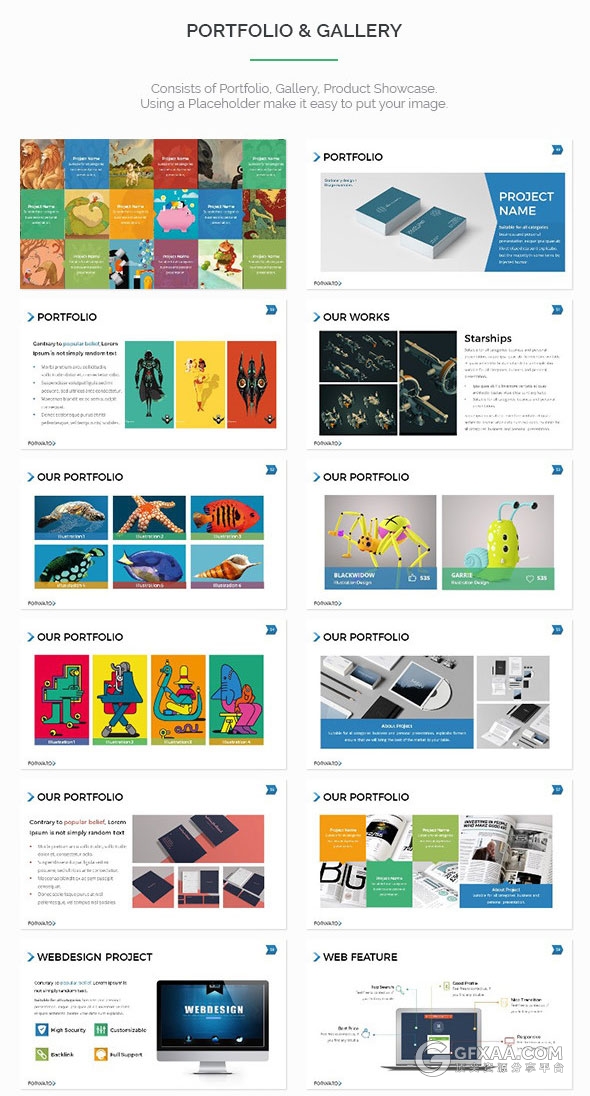 200页高端商务图形图标+产品展示+地图多用途PPT模板 - 顶尖PPT