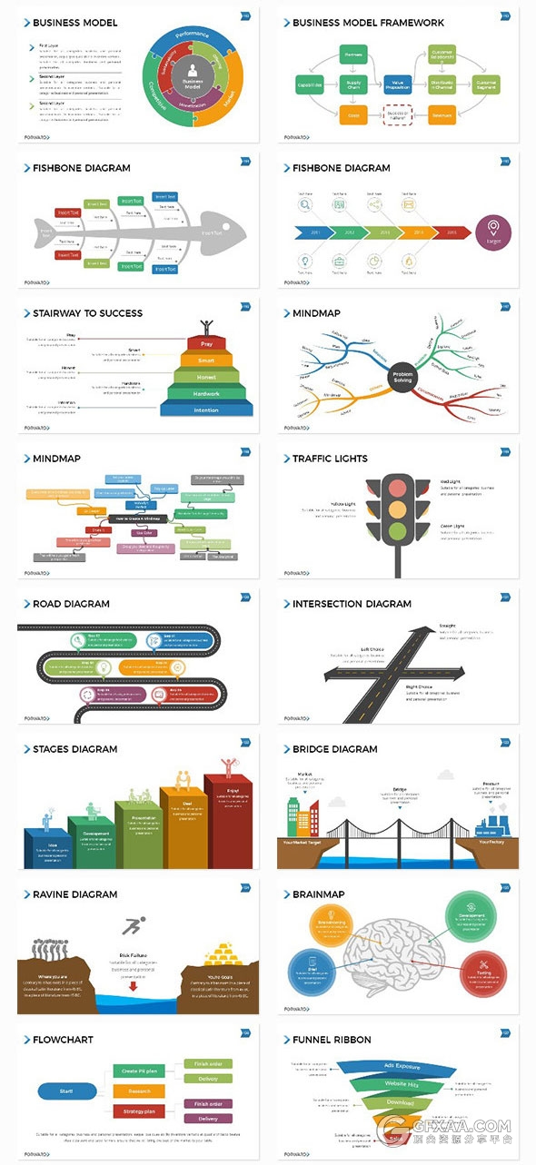 200页高端商务图形图标+产品展示+地图多用途PPT模板 - 顶尖PPT