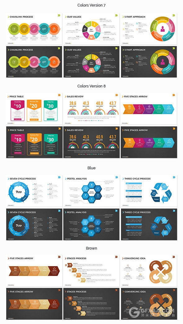 200页高端商务图形图标+产品展示+地图多用途PPT模板 - 顶尖PPT