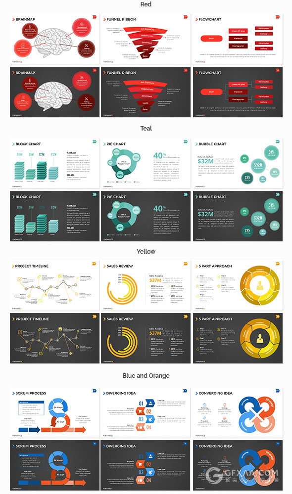 200页高端商务图形图标+产品展示+地图多用途PPT模板 - 顶尖PPT
