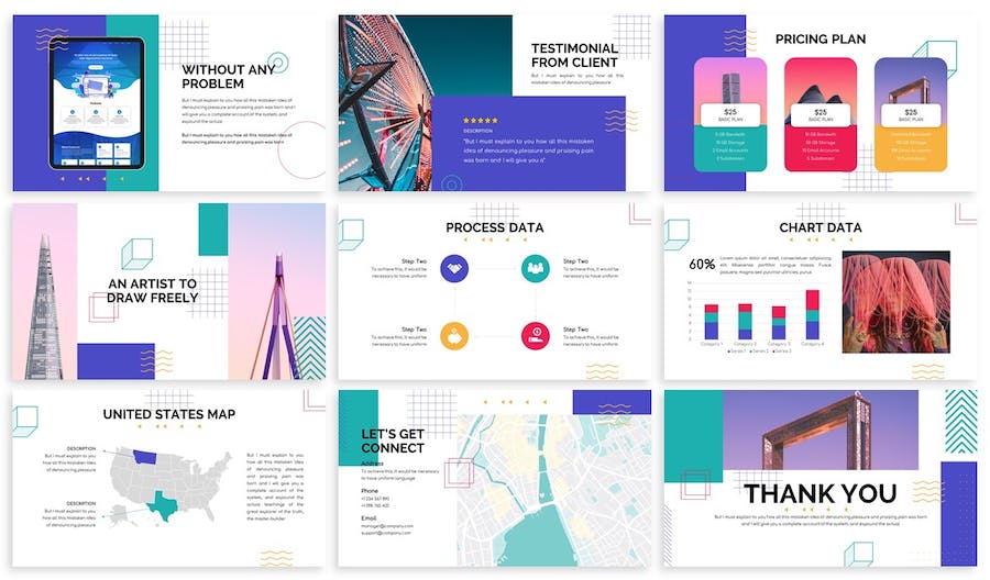 商务数据展示分析方案Keynote模板 - 顶尖PPT