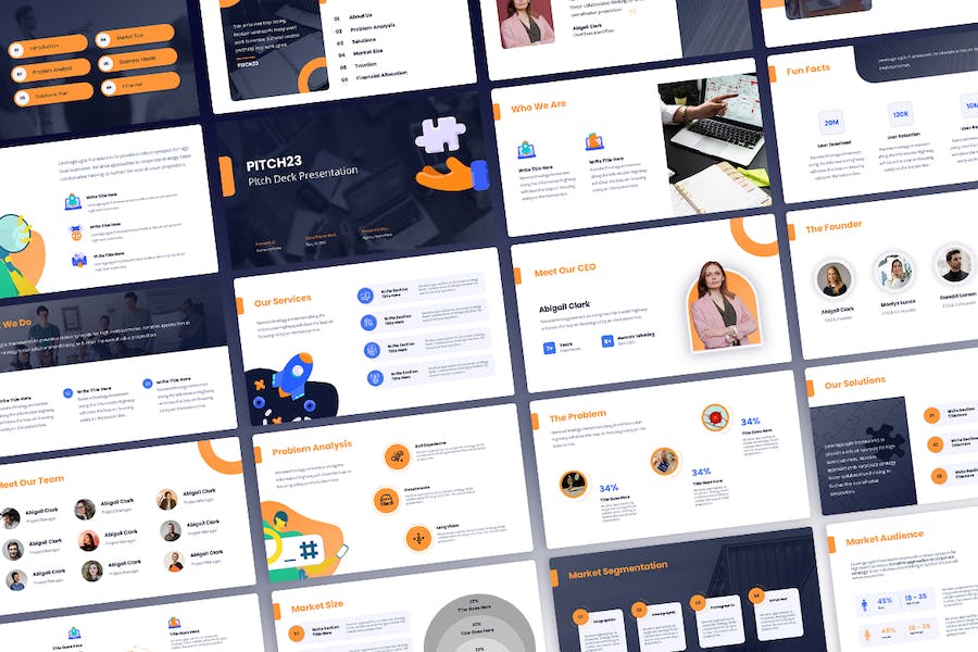 商务风格工作计划总结数据汇报PPT模板 - 顶尖PPT