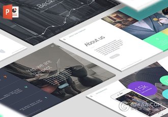 5种配色主题70页高端商务通用PPT模板 - 顶尖PPT